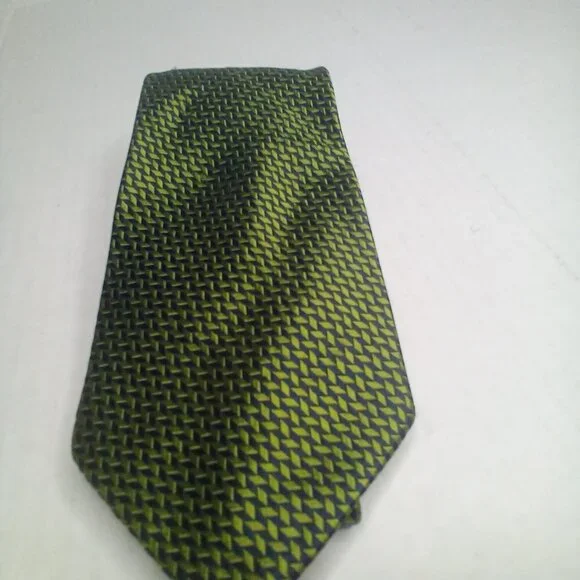 John Hill Executive Collection Men Tie Necktie Silk Green Black - Picture 5 of 7